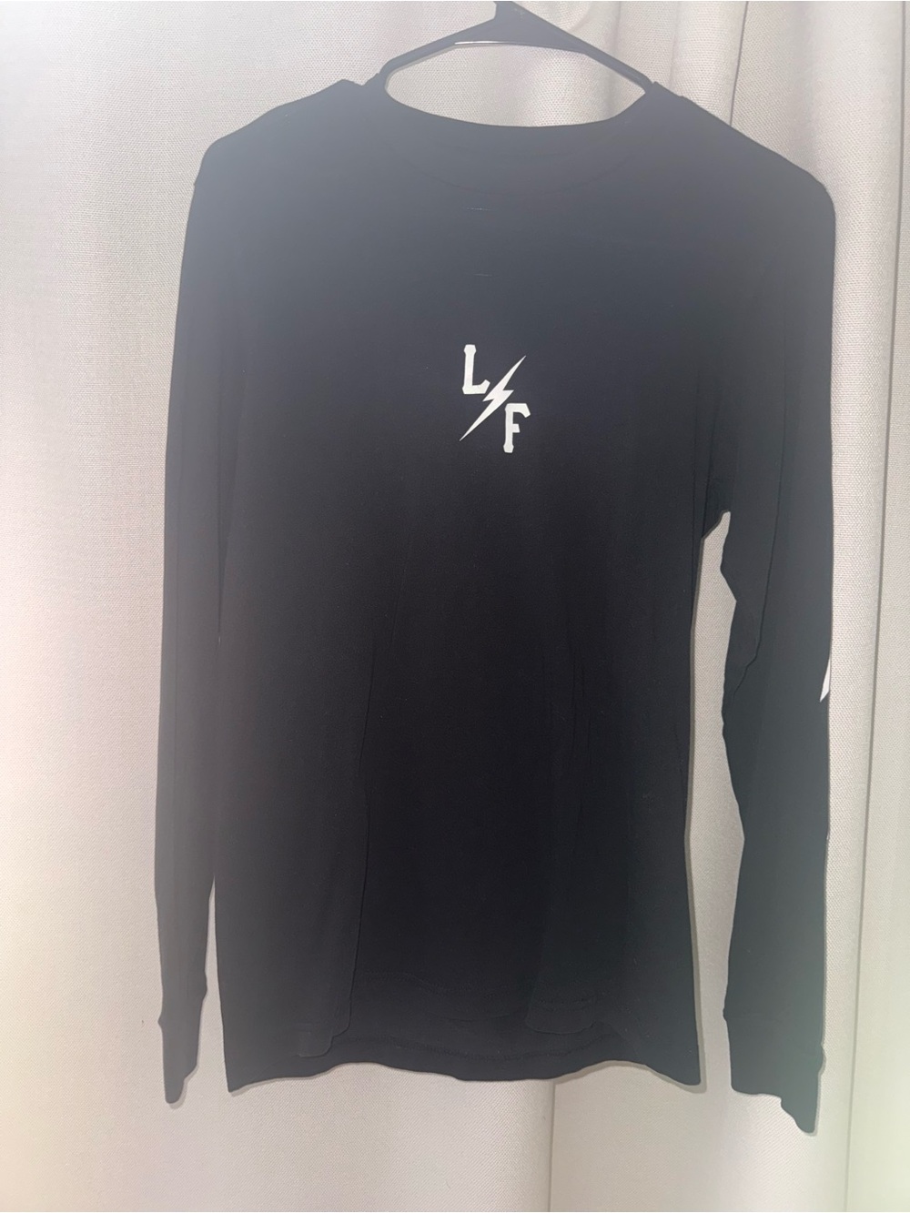 Black Long-Sleeve Women’s Sweater with LF Lightning Logo